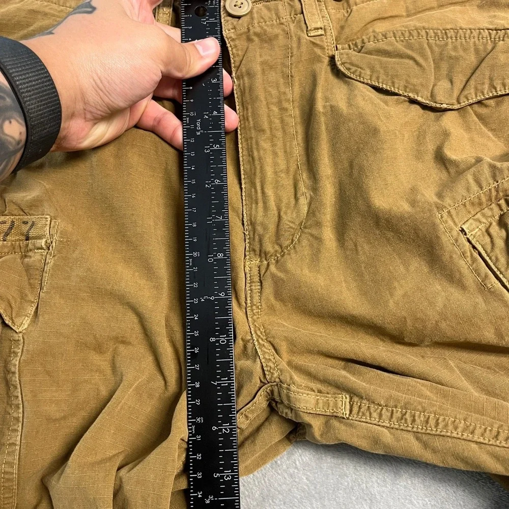 Vintage American Eagle Mens Cargo Pants Brown Ripstop 32x32 (34x31) Utility Gorp